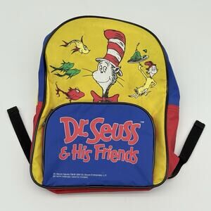 Dr. Seuss and His Friends Backpack Bookbag School Book Bag 1997 Cat In The Hat